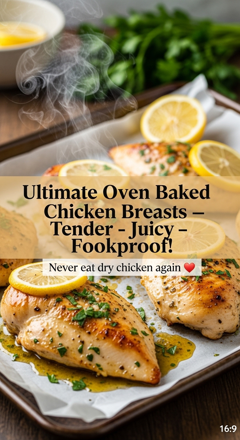 Ultimate Oven-Baked Chicken Breasts — Juicy, Tender & Perfect Every Time!
