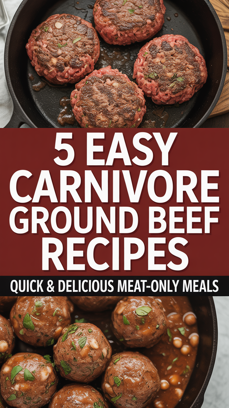 5 Easy Carnivore Ground Beef Recipes — Simple, Satisfying, and Perfectly Meaty