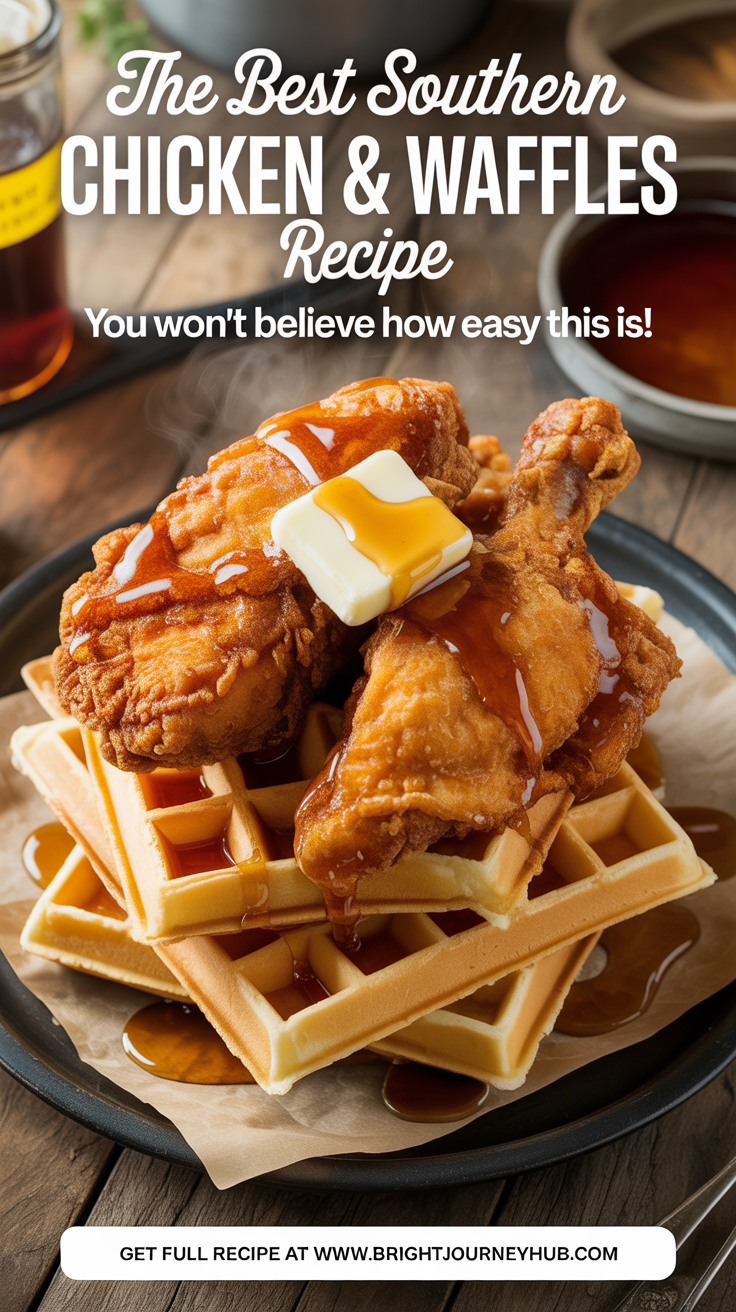 The Best Southern Chicken and Waffles — Crispy, Golden & Soulfully Delicious