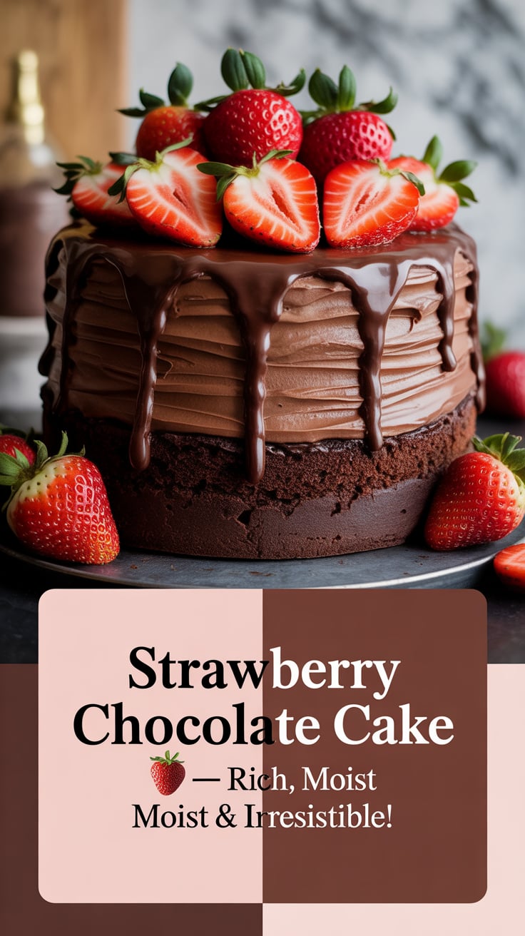Strawberry Chocolate Cake — A Love Story in Every Bite!