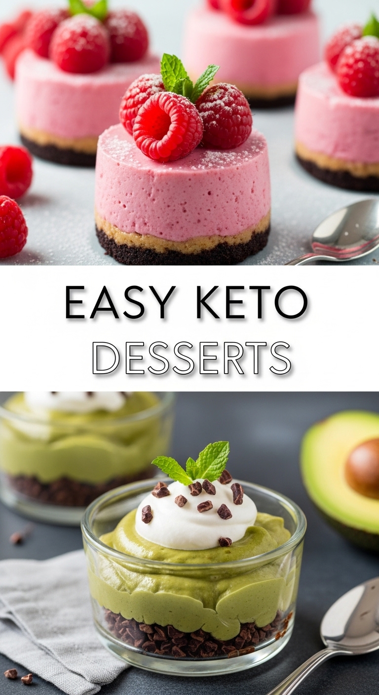 Easy Keto Desserts: Chocolate Chip Cookies & Strawberry Cream Parfait
