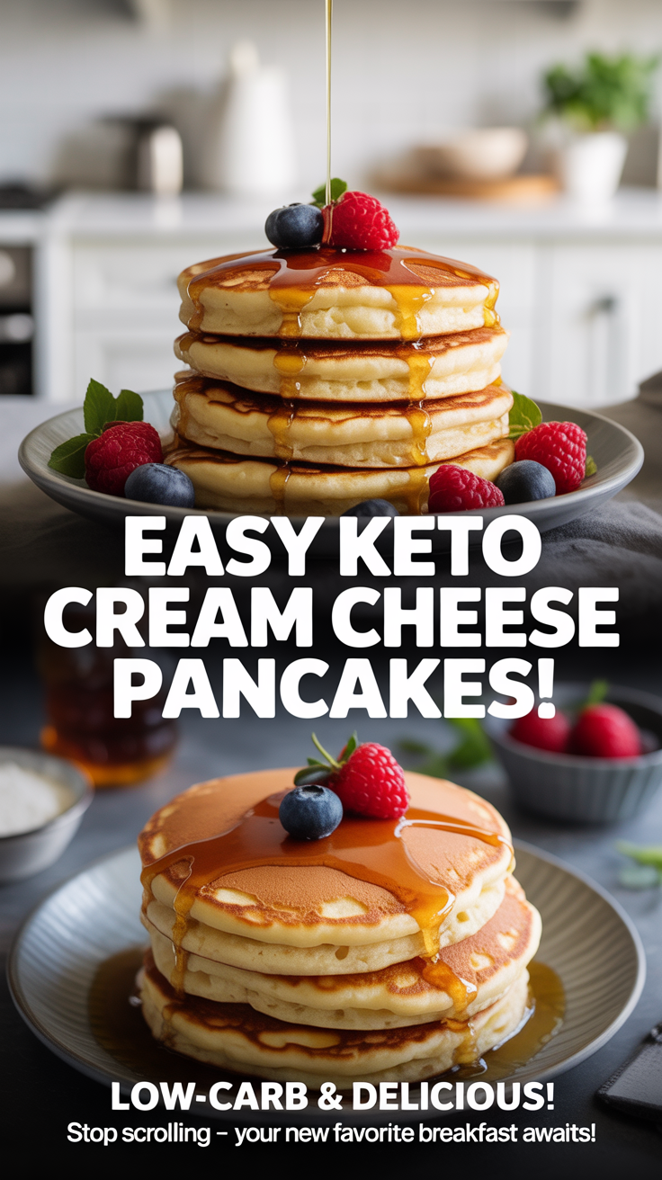 Easy Keto Cream Cheese Pancakes — Low-Carb, Fluffy & Delicious!