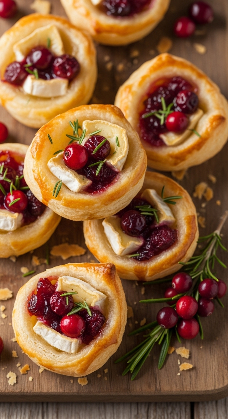 These Festive Cranberry Brie Puff Pastry Bites Will Steal the Spotlight at Every Party