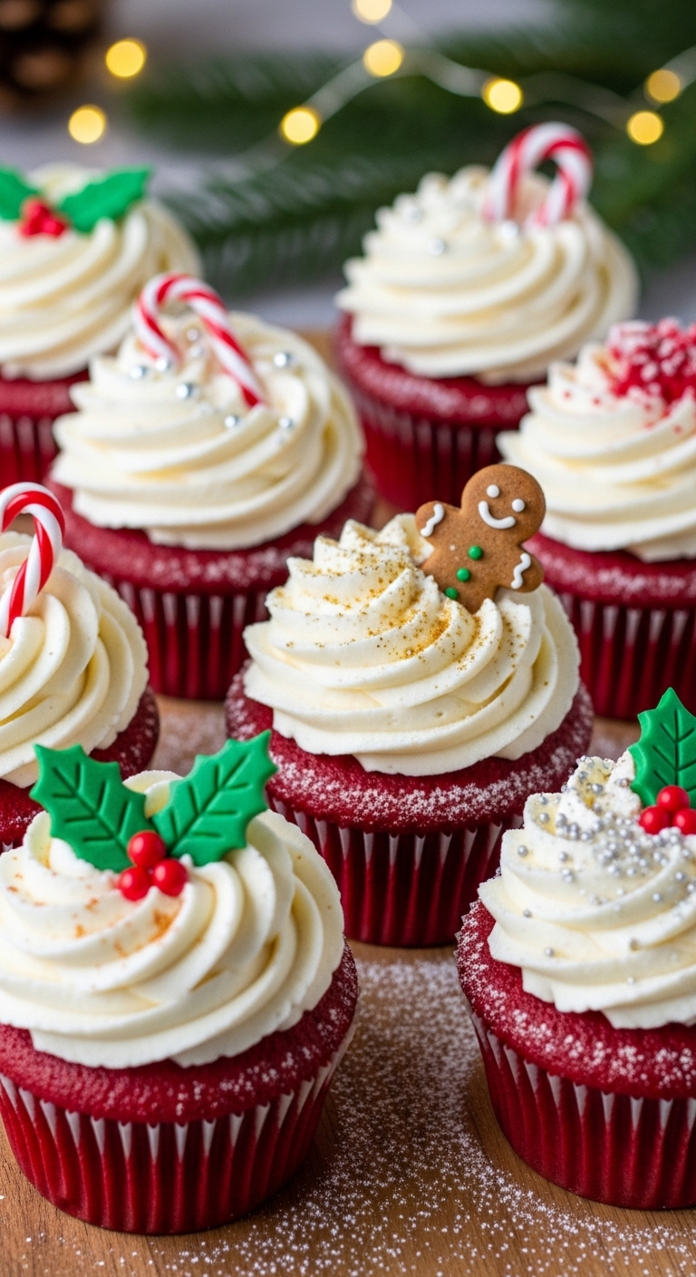 Red Velvet Christmas Cupcakes – Festive, Fluffy, and Frosted to Perfection